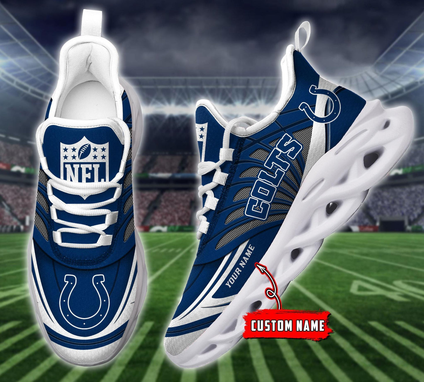 Ideafootwear Indianapolis Colts Max Soul Shoes Sneakers For Men And Women