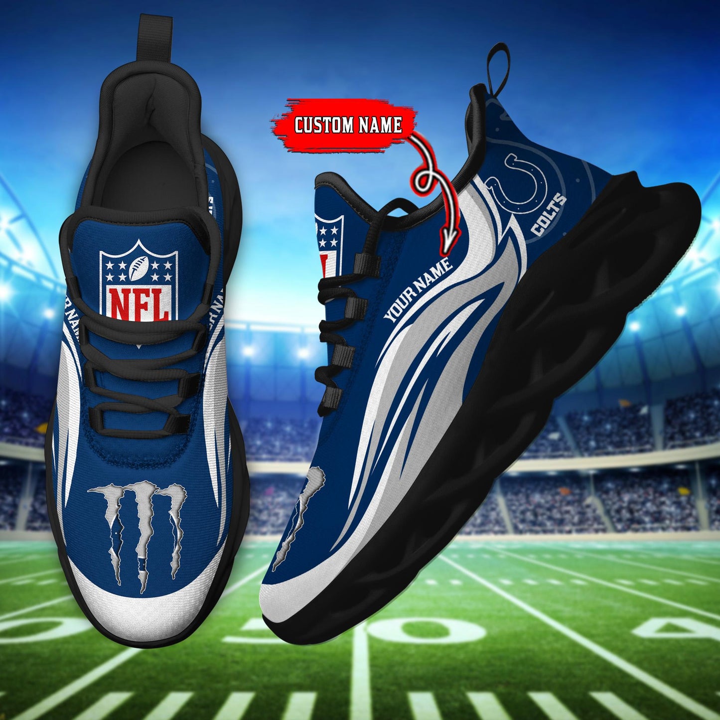Ideafootwear Indianapolis Colts Max Soul Shoes Sneakers For Men And Women