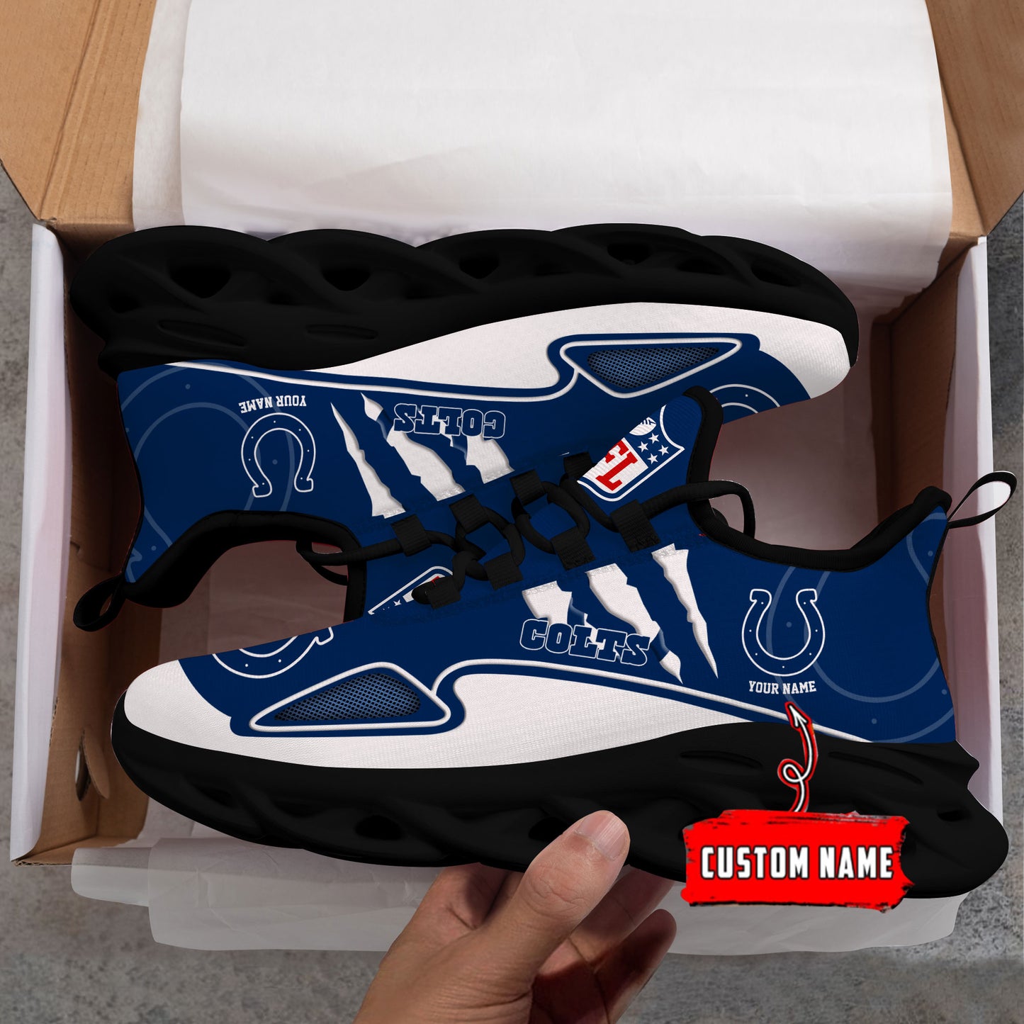 Ideafootwear Indianapolis Colts Max Soul Shoes Sneakers For Men And Women