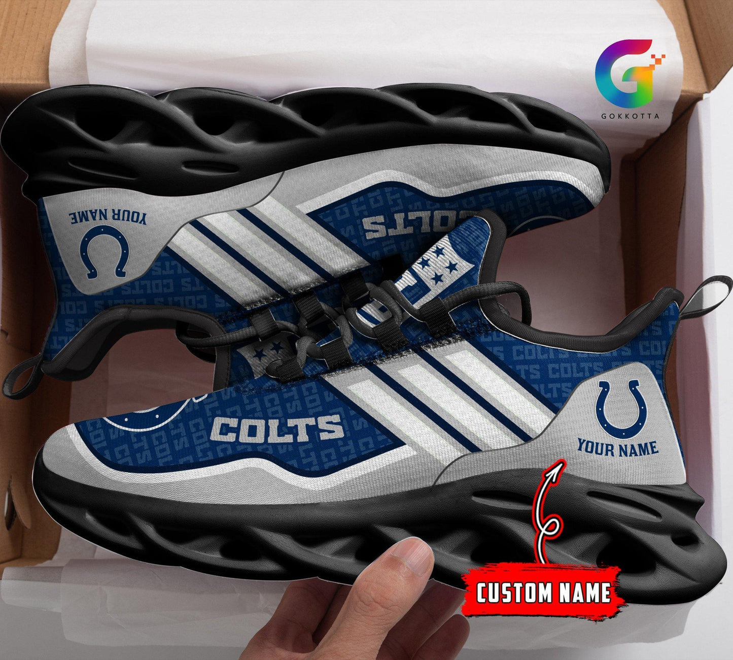 Ideafootwear Indianapolis Colts Max Soul Shoes Sneakers For Men And Women
