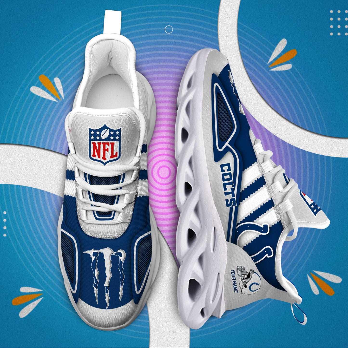 Ideafootwear Indianapolis Colts Max Soul Shoes Sneakers For Men And Women