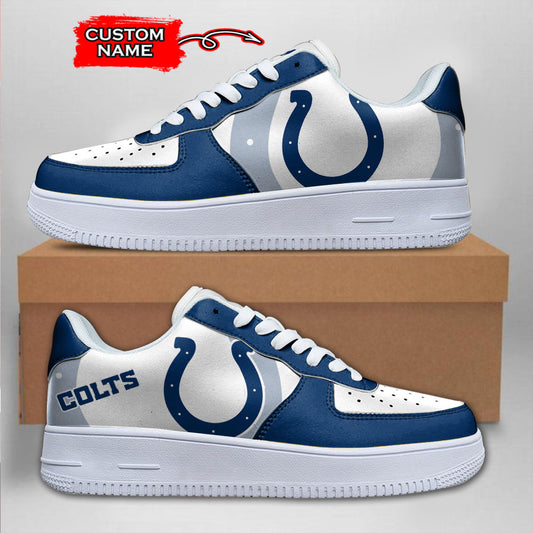 Ideafootwear Indianapolis Colts NFL Air Low-Top Sneakers Shoes For Men And Women