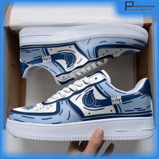 Ideafootwear Indianapolis Colts NFL Air Low-Top Sneakers Shoes For Men And Women