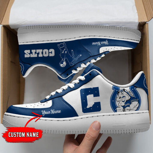 Ideafootwear Indianapolis Colts NFL Air Low-Top Sneakers Shoes For Men And Women