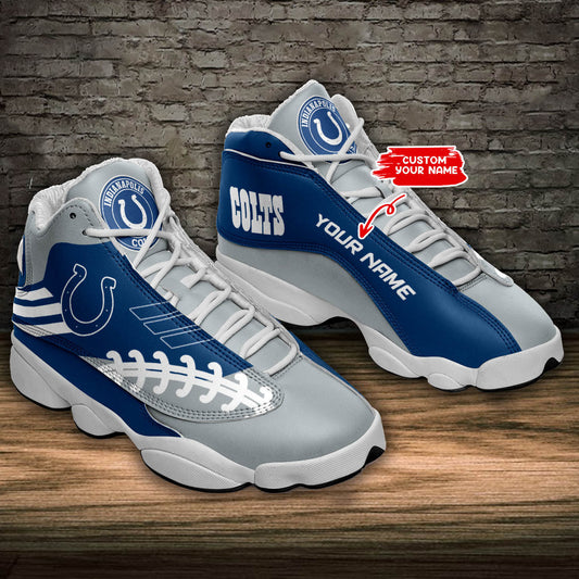 Ideafootwear Indianapolis Colts NFL AJ13 Sneakers Shoes For Men And Women
