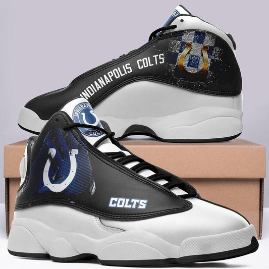 Ideafootwear Indianapolis Colts NFL AJ13 Sneakers Shoes For Men And Women