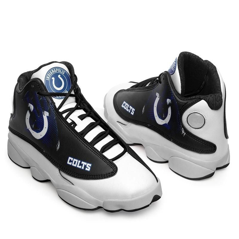 Ideafootwear Indianapolis Colts NFL AJ13 Sneakers Shoes For Men And Women