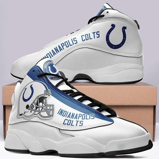 Ideafootwear Indianapolis Colts NFL AJ13 Sneakers Shoes For Men And Women