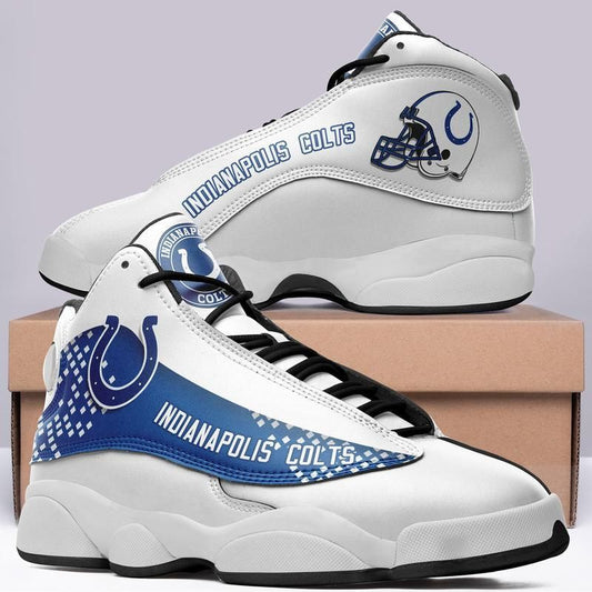 Ideafootwear Indianapolis Colts NFL AJ13 Sneakers Shoes For Men And Women