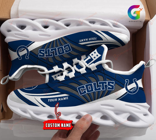 Ideafootwear Indianapolis Colts NFL Max Soul Shoes Sneakers For Men And Women