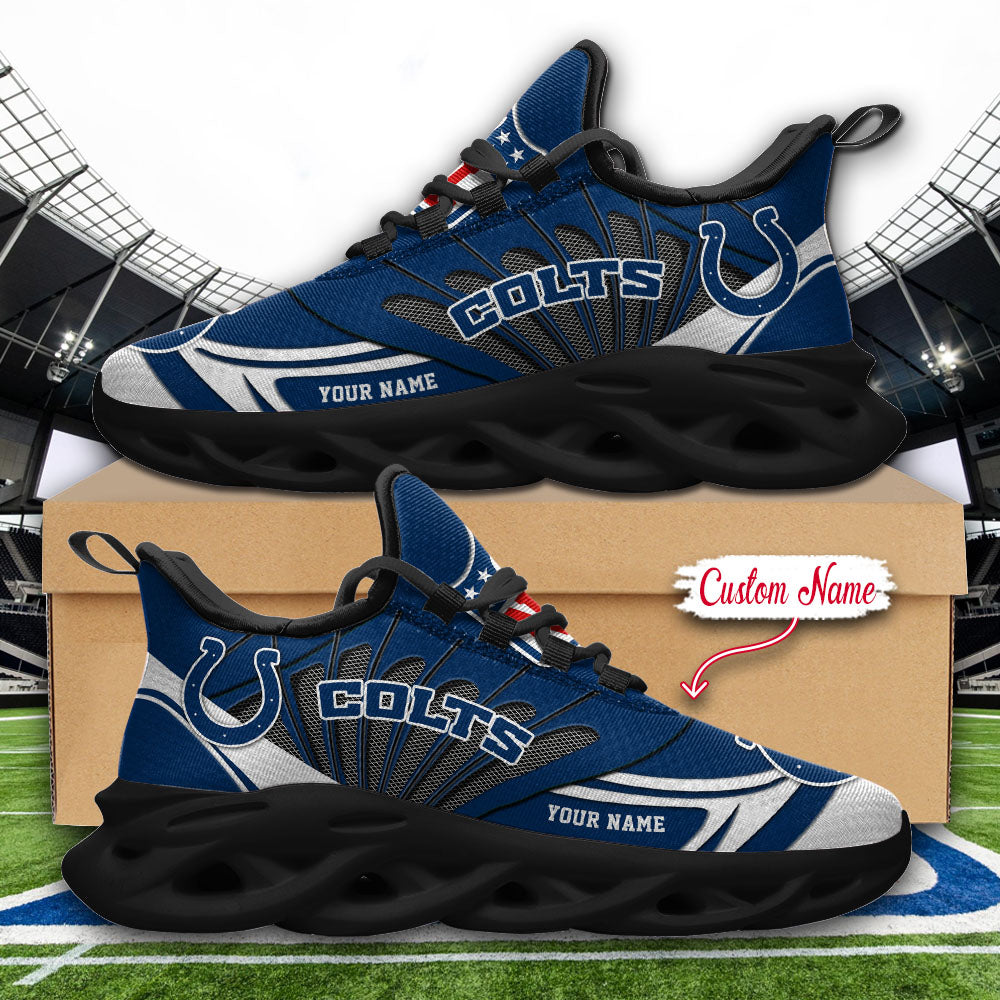 Ideafootwear Indianapolis Colts NFL Max Soul Shoes Sneakers For Men And Women