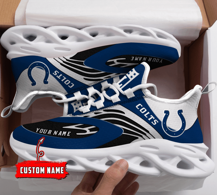 Ideafootwear Indianapolis Colts NFL Max Soul Shoes Sneakers For Men And Women