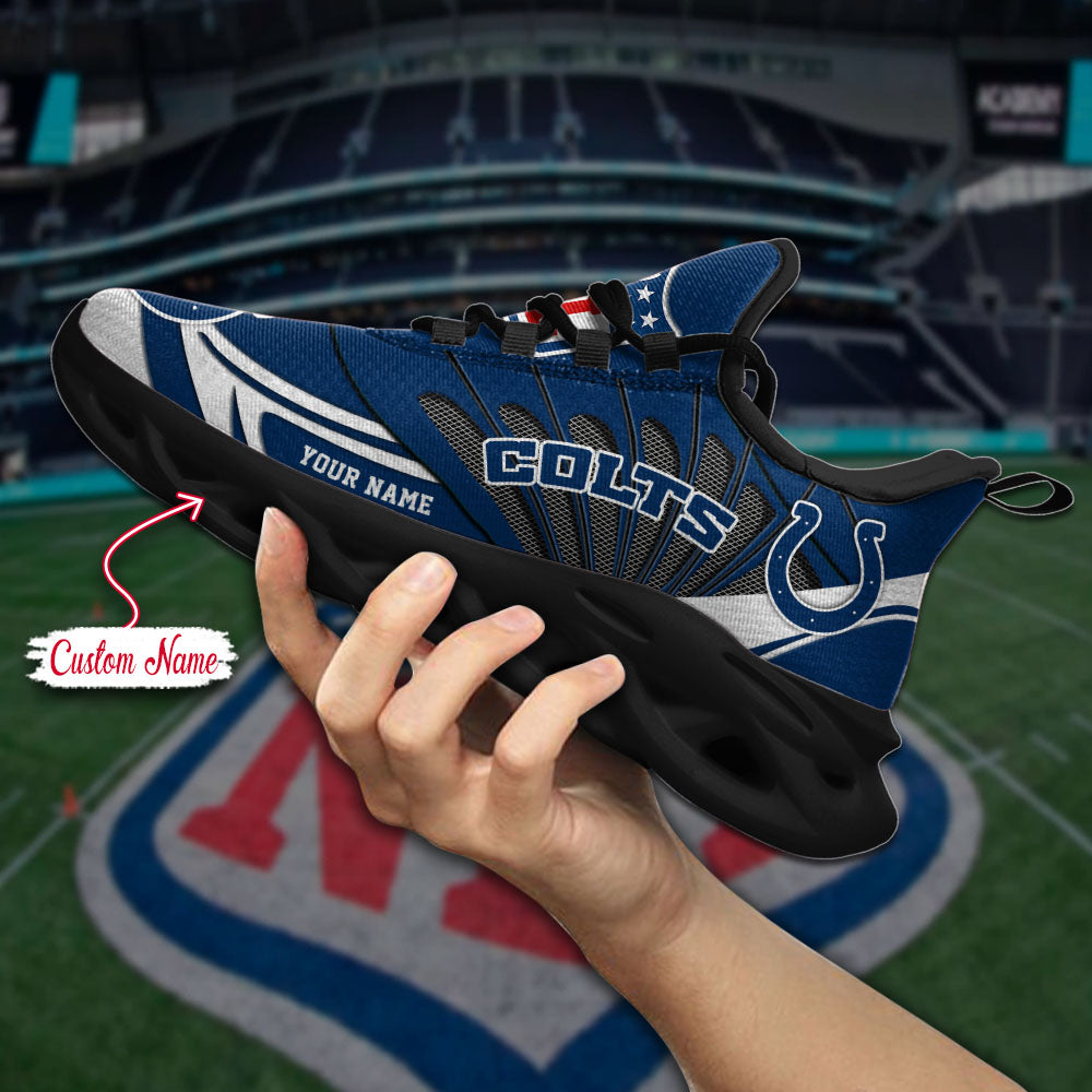 Ideafootwear Indianapolis Colts NFL Max Soul Shoes Sneakers For Men And Women