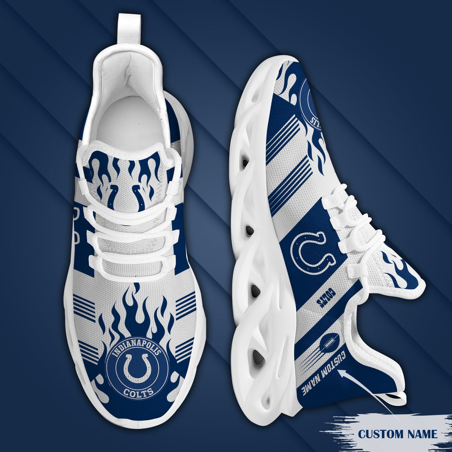 Ideafootwear Indianapolis Colts NFL Max Soul Shoes Sneakers For Men And Women