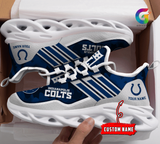 Ideafootwear Indianapolis Colts NFL Max Soul Shoes Sneakers For Men And Women