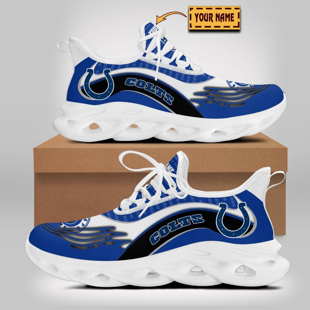 Ideafootwear Indianapolis Colts NFL Max Soul Shoes Sneakers For Men And Women