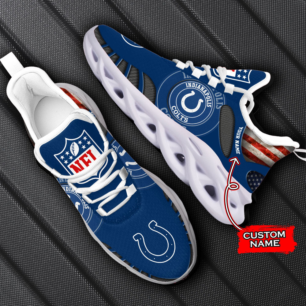 Ideafootwear Indianapolis Colts NFL Max Soul Shoes Sneakers For Men And Women