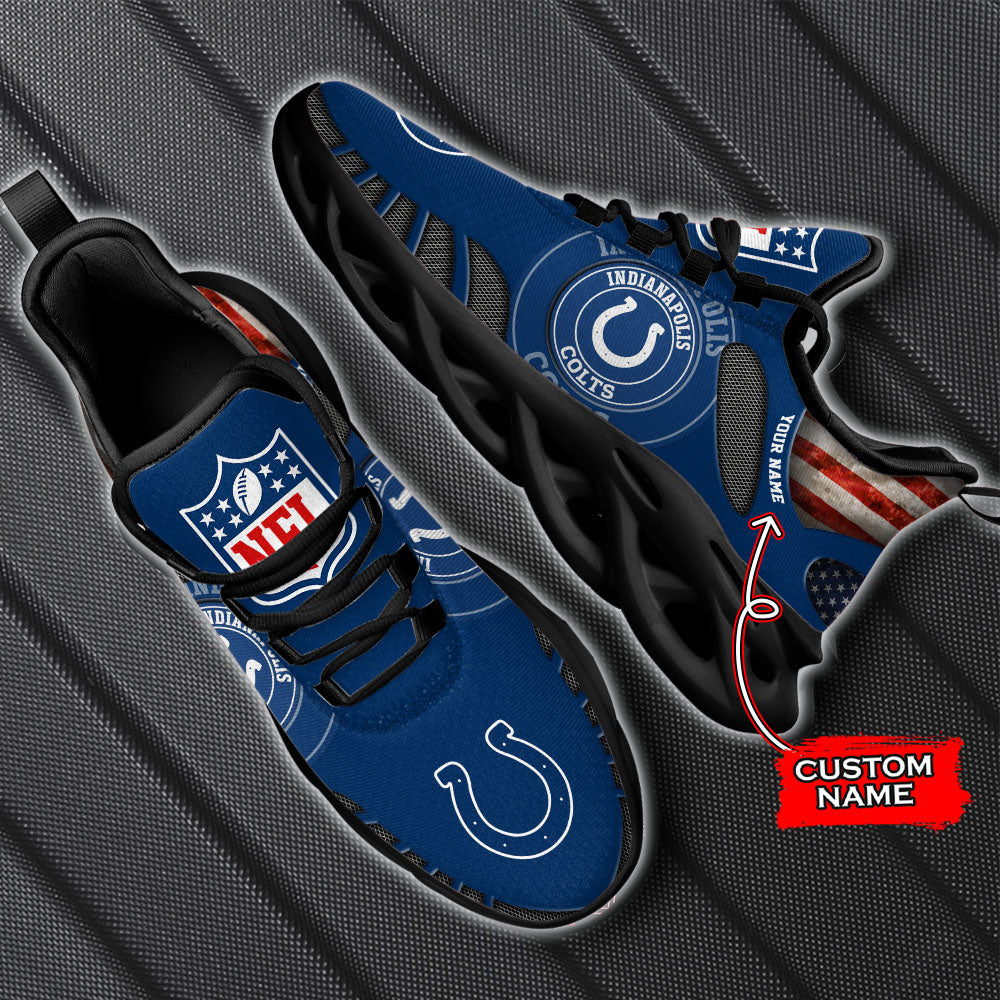 Ideafootwear Indianapolis Colts NFL Max Soul Shoes Sneakers For Men And Women