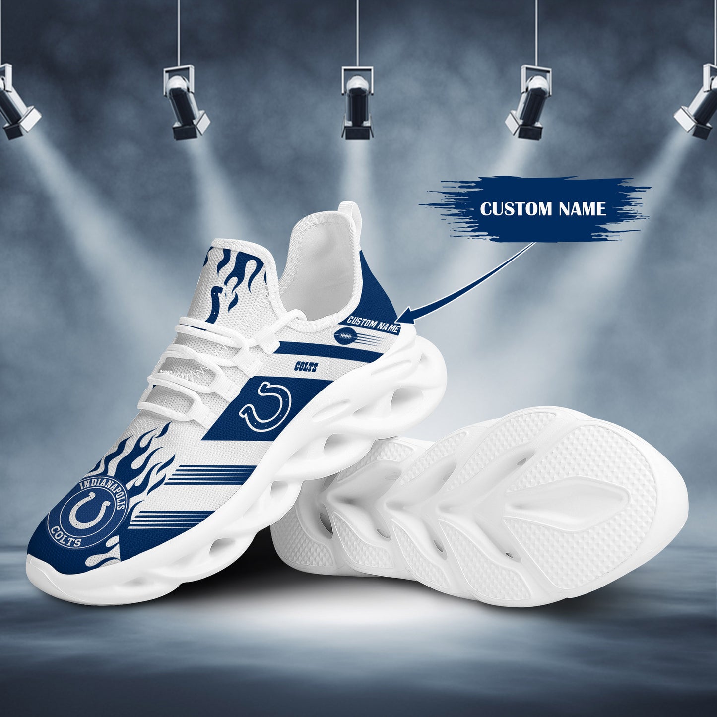 Ideafootwear Indianapolis Colts NFL Max Soul Shoes Sneakers For Men And Women