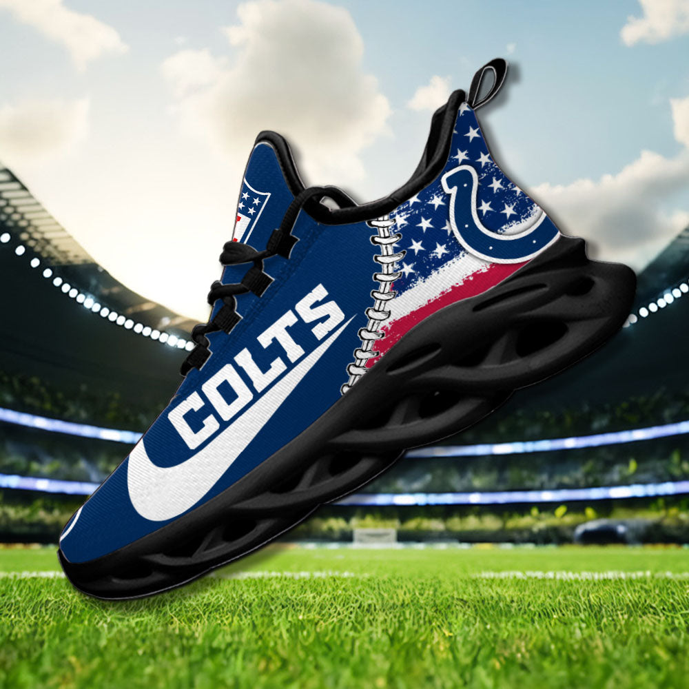 Ideafootwear Indianapolis Colts NFL Max Soul Shoes Sneakers For Men And Women