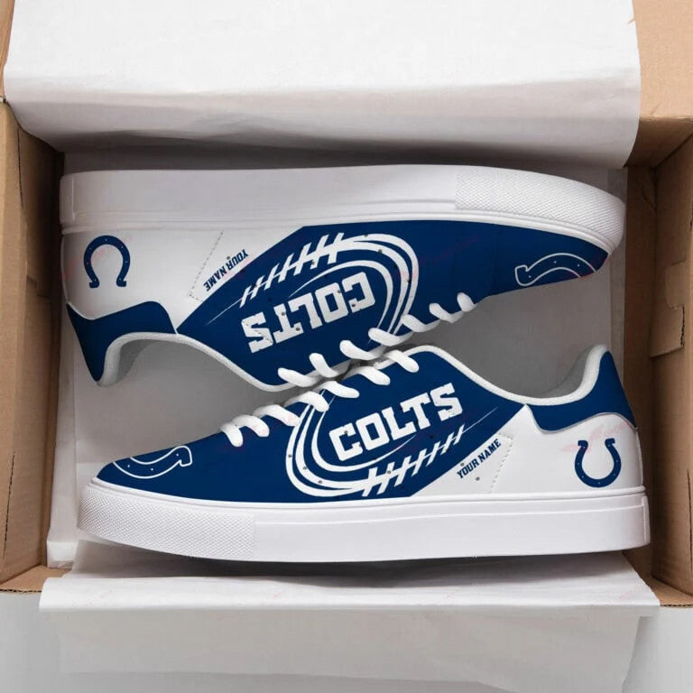 Ideafootwear Indianapolis Colts Skate Stan Shoes Sneakes For Men And Women