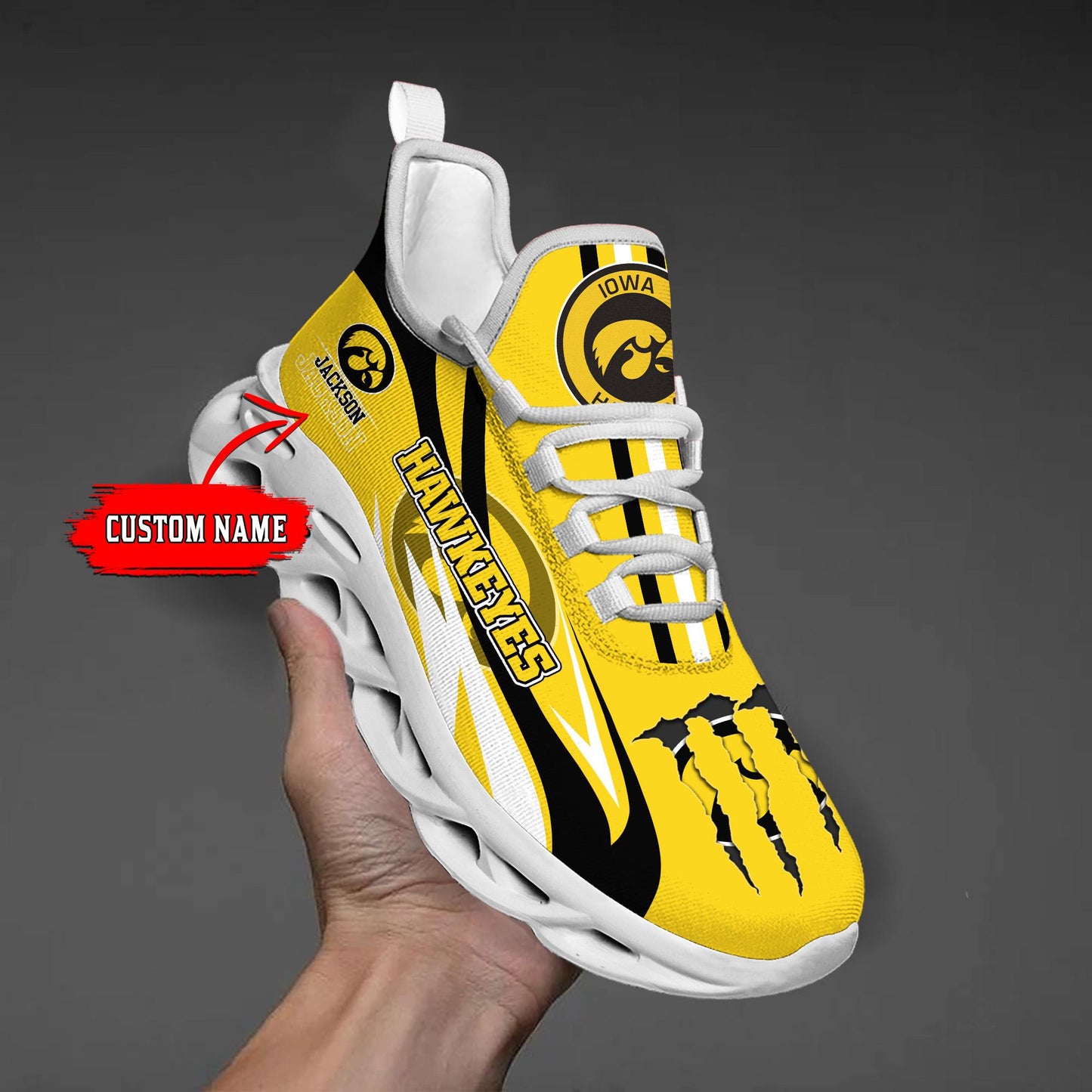Ideafootwear Iowa Hawkeyes Max Soul Shoes Sneakers For Men And Women