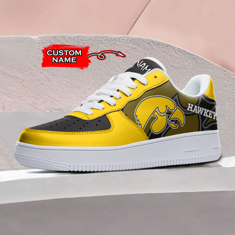 Ideafootwear Iowa Hawkeyes NCAA Air Low-Top Sneakers Shoes For Men And Women