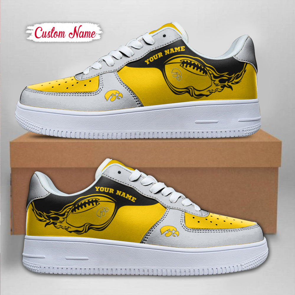 Ideafootwear Iowa Hawkeyes NCAA Air Low-Top Sneakers Shoes For Men And Women