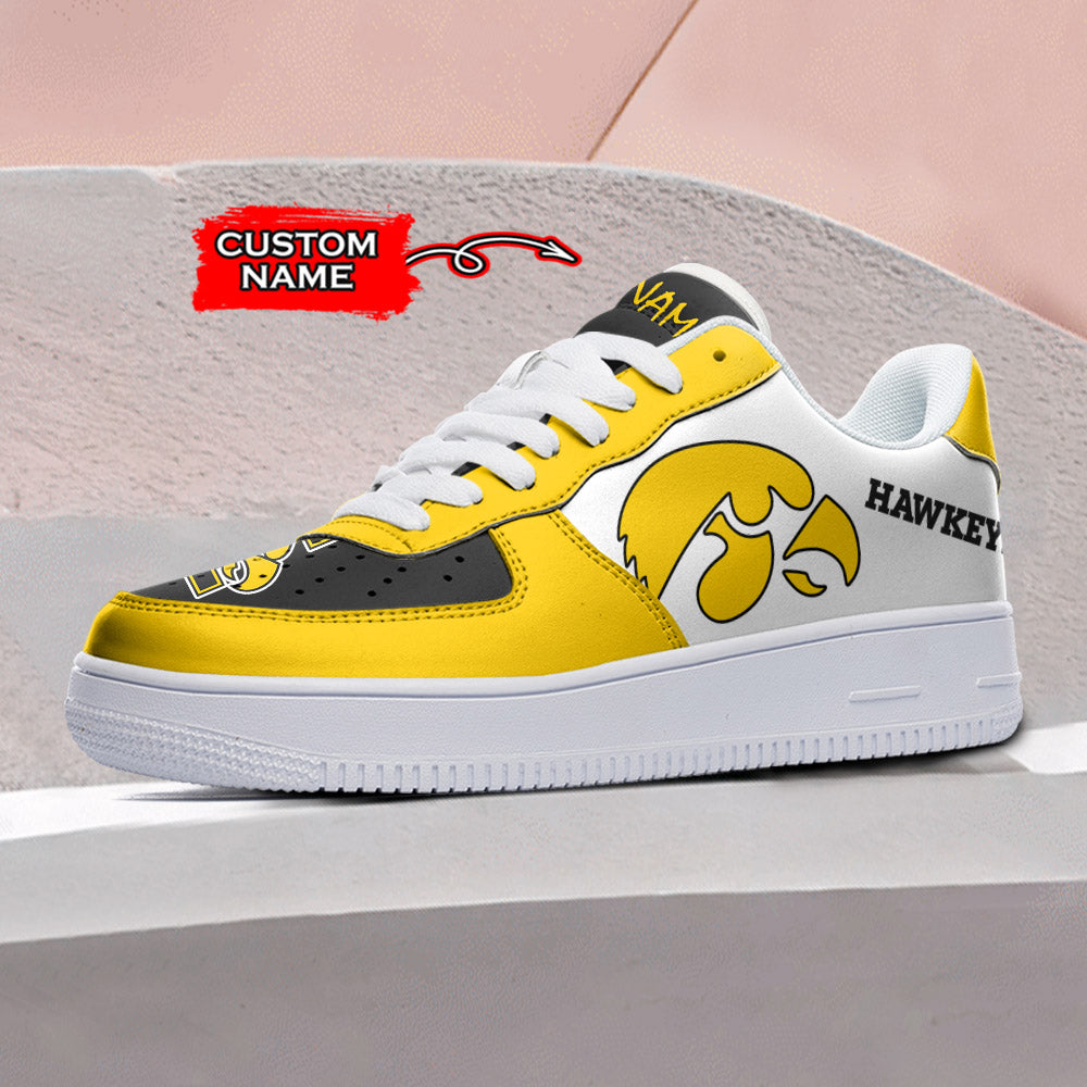 Ideafootwear Iowa Hawkeyes NCAA Air Low-Top Sneakers Shoes For Men And Women