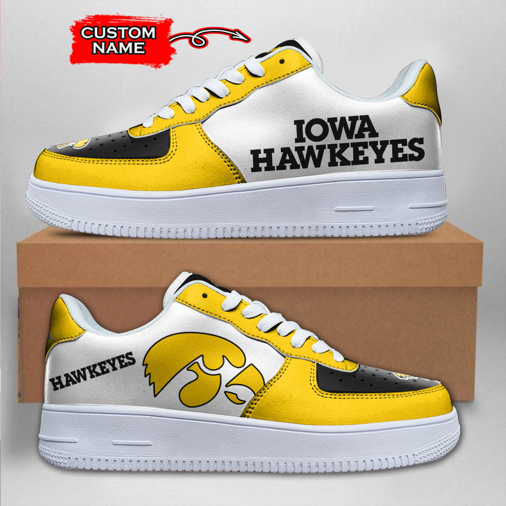 Ideafootwear Iowa Hawkeyes NCAA Air Low-Top Sneakers Shoes For Men And Women