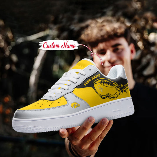 Ideafootwear Iowa Hawkeyes NCAA Air Low-Top Sneakers Shoes For Men And Women