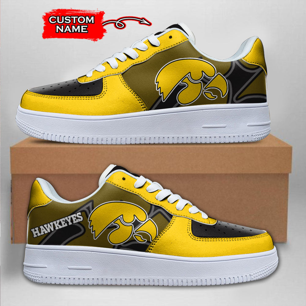 Ideafootwear Iowa Hawkeyes NCAA Air Low-Top Sneakers Shoes For Men And Women