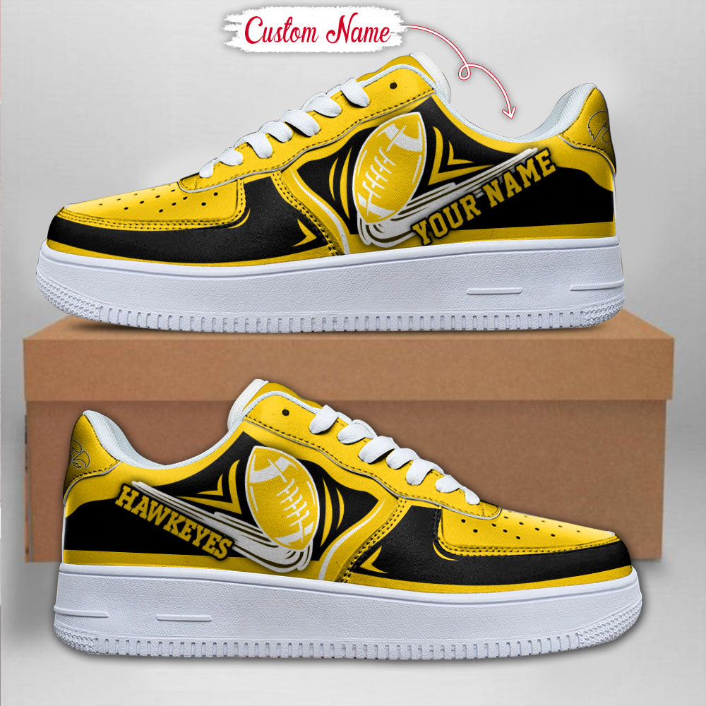 Ideafootwear Iowa Hawkeyes NCAA Air Low-Top Sneakers Shoes For Men And Women