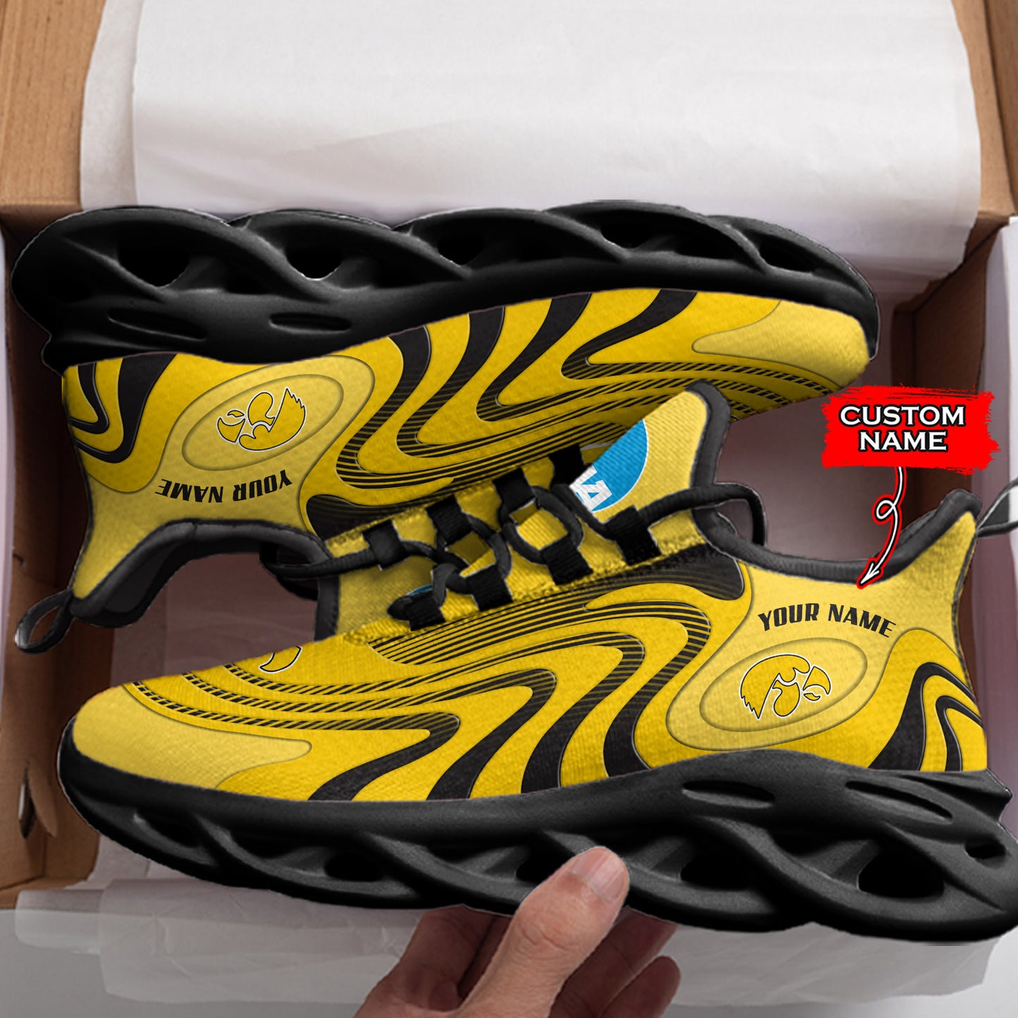 Ideafootwear Iowa Hawkeyes NCAA Max Soul Shoes Sneakers For Men And Women