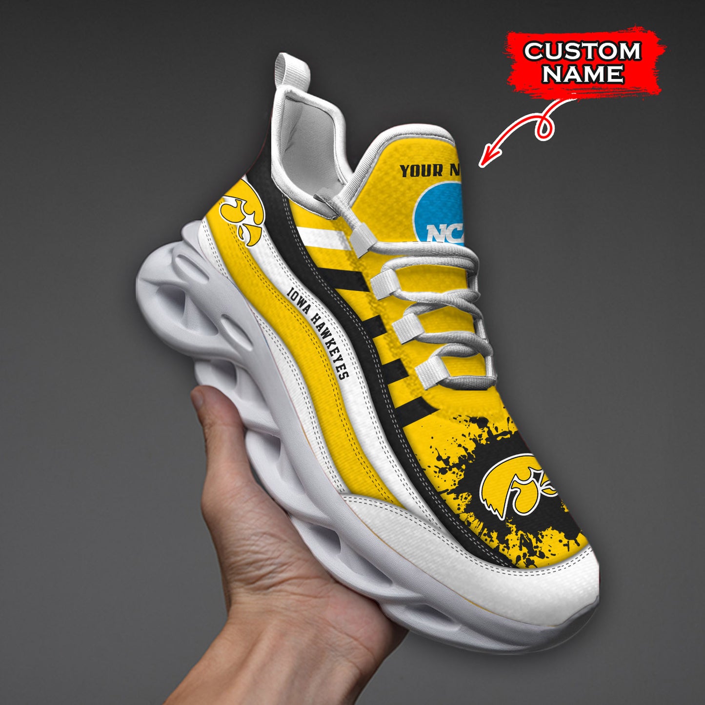 Ideafootwear Iowa Hawkeyes NCAA Max Soul Shoes Sneakers For Men And Women
