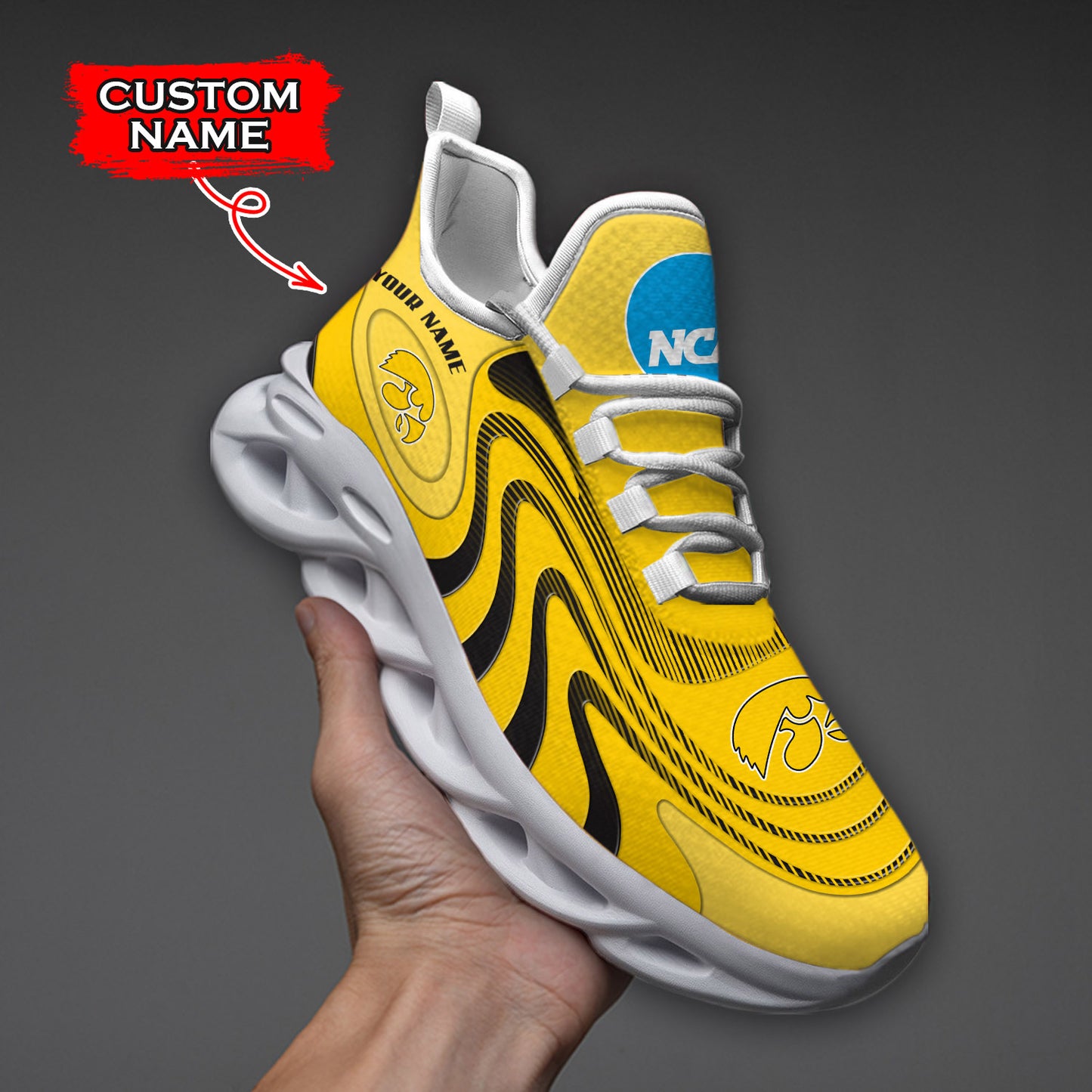 Ideafootwear Iowa Hawkeyes NCAA Max Soul Shoes Sneakers For Men And Women