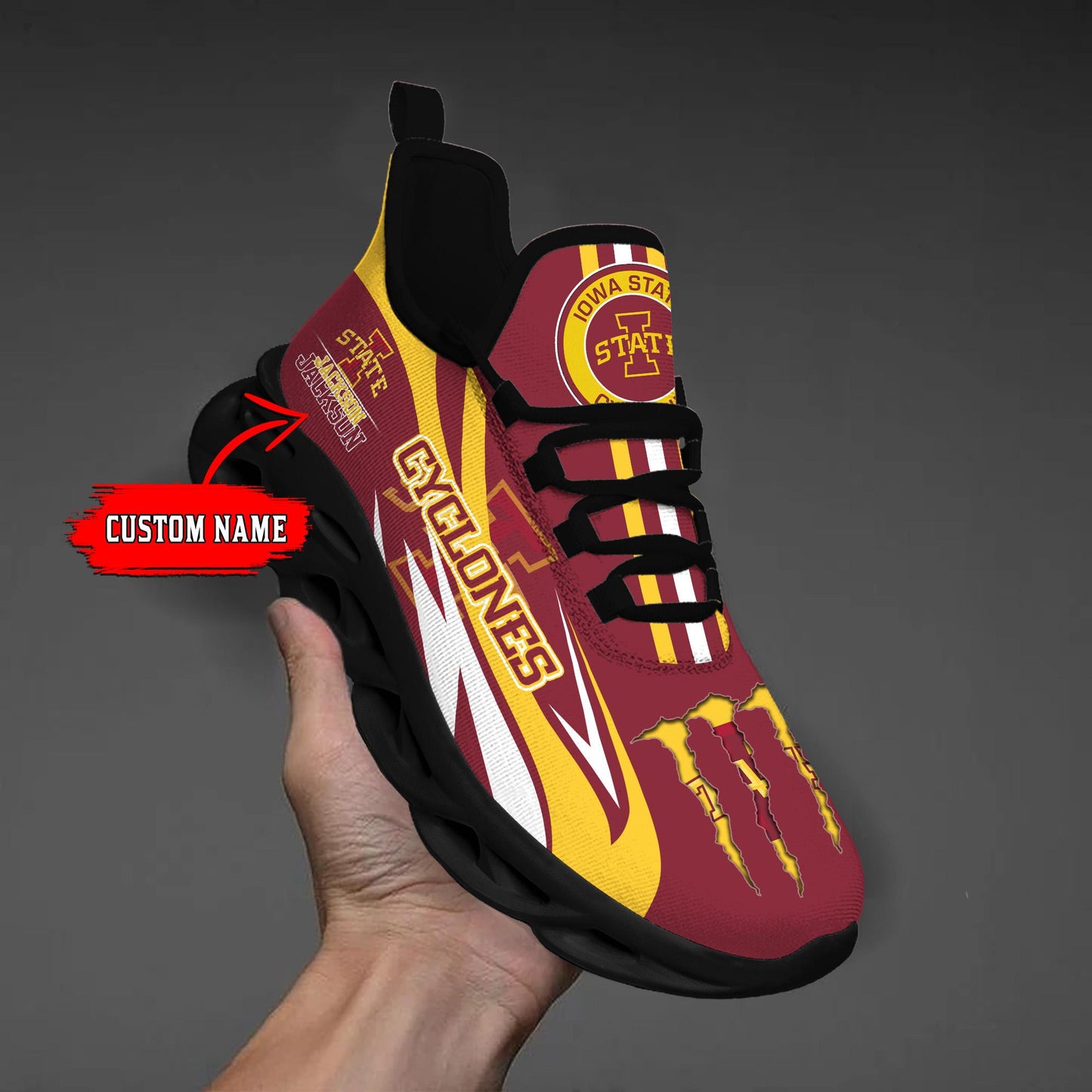 Ideafootwear Iowa State Cyclones Max Soul Shoes Sneakers For Men And Women