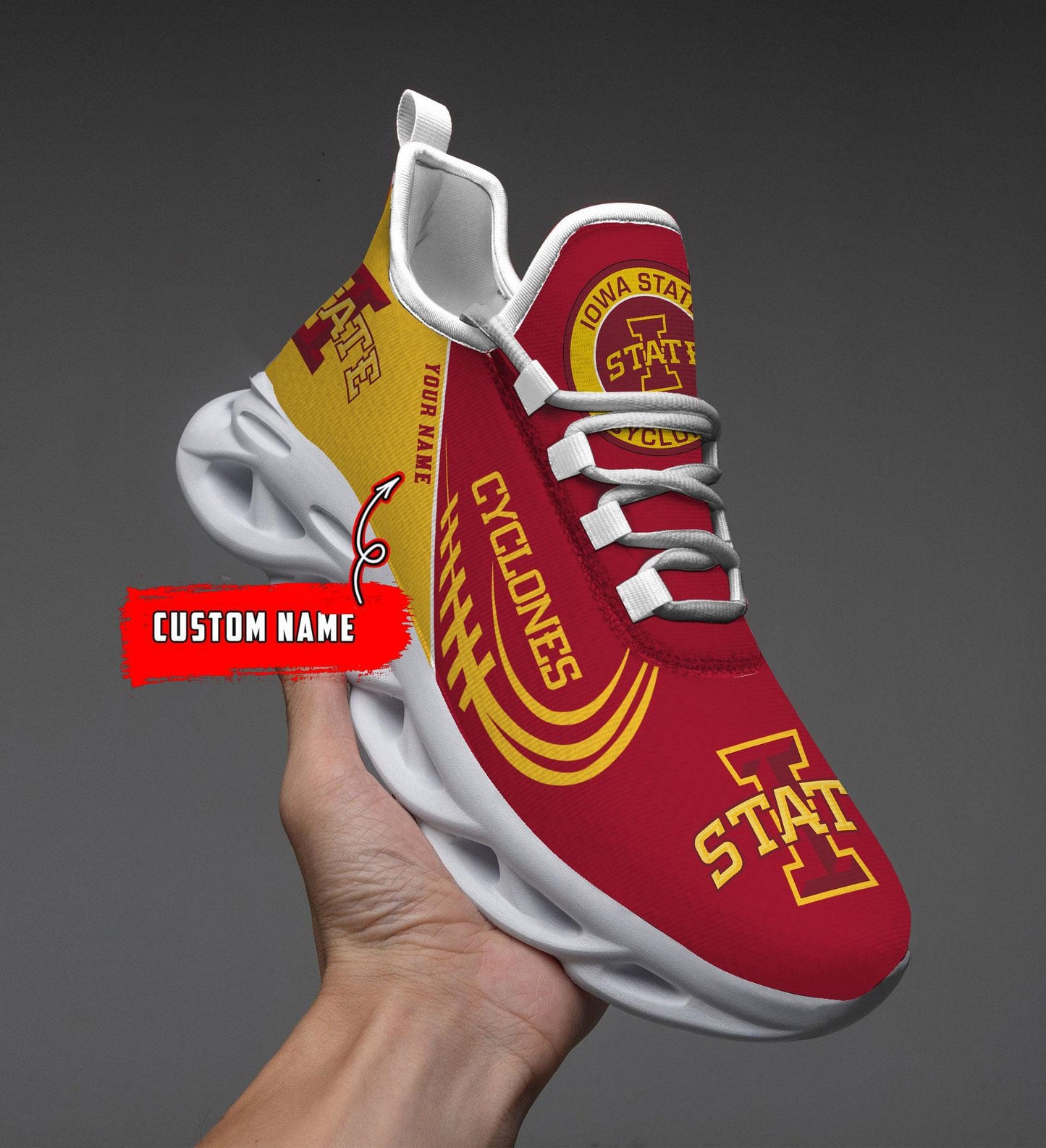 Ideafootwear Iowa State Cyclones Max Soul Shoes Sneakers For Men And Women