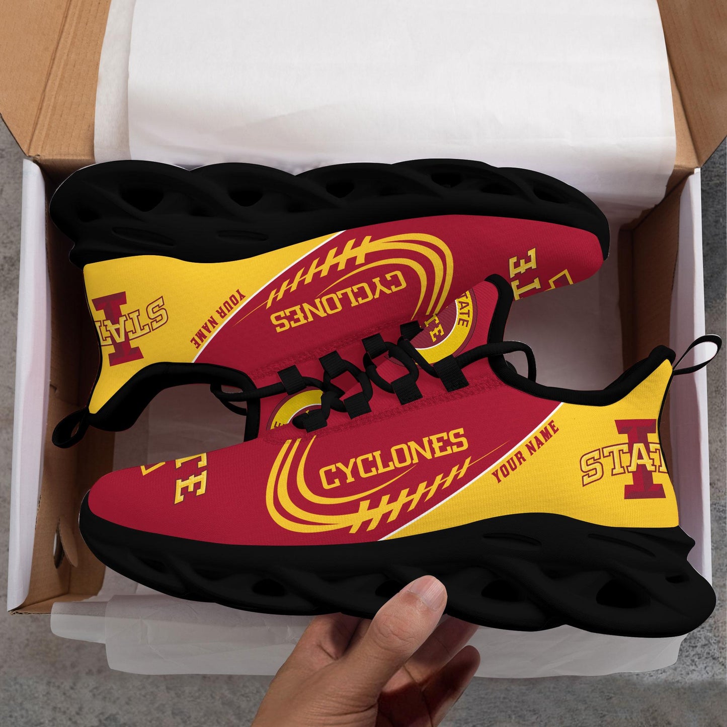 Ideafootwear Iowa State Cyclones Max Soul Shoes Sneakers For Men And Women