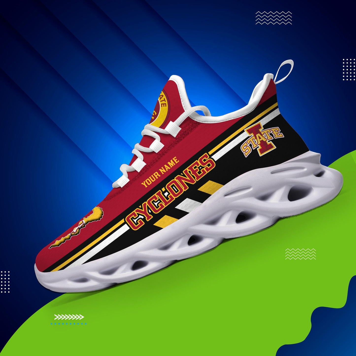 Ideafootwear Iowa State Cyclones Max Soul Shoes Sneakers For Men And Women