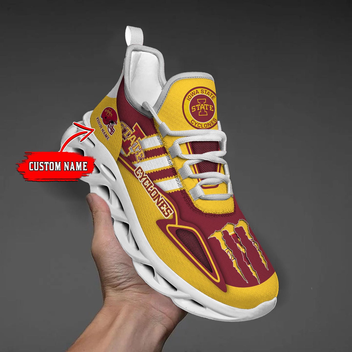 Ideafootwear Iowa State Cyclones Max Soul Shoes Sneakers For Men And Women