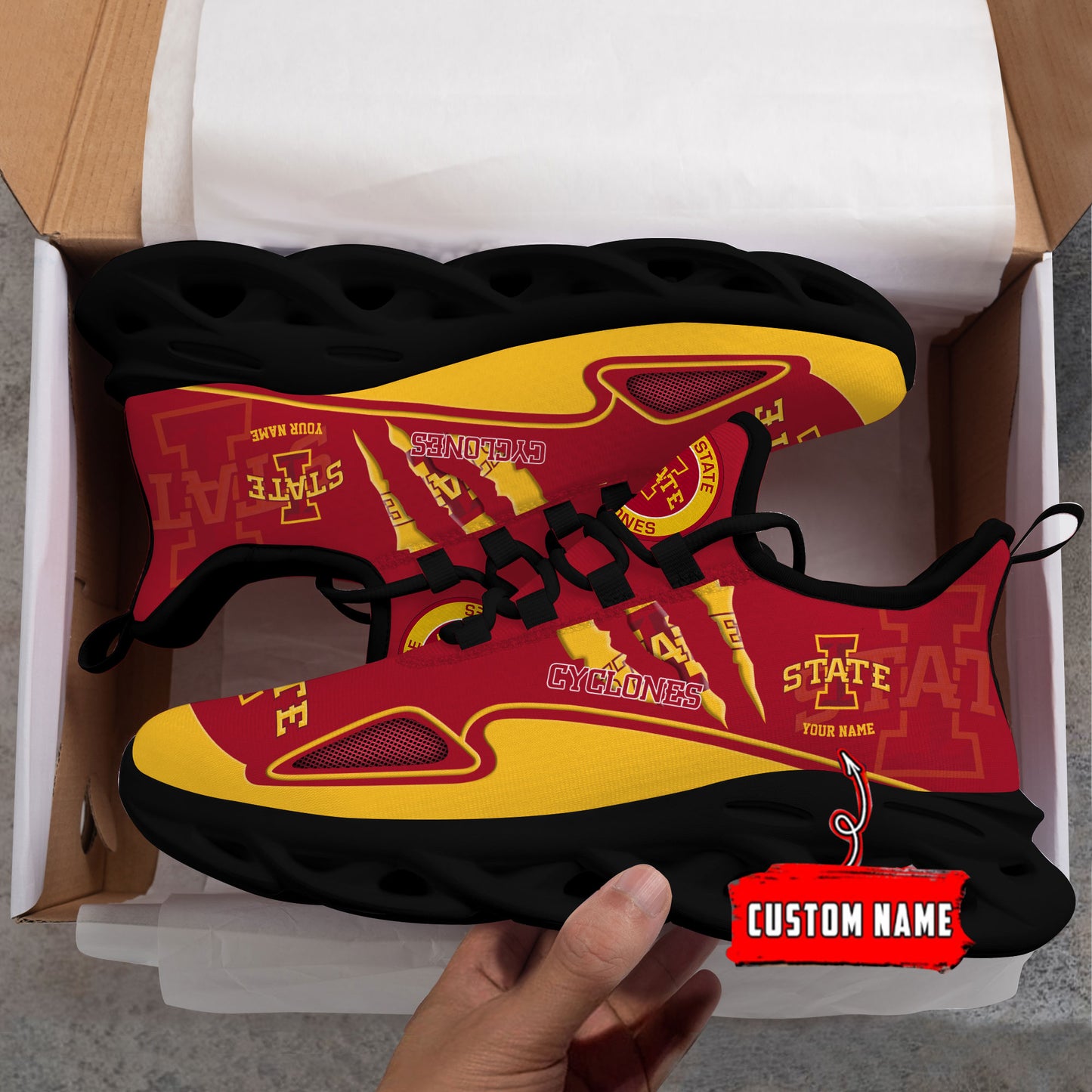 Ideafootwear Iowa State Cyclones Max Soul Shoes Sneakers For Men And Women