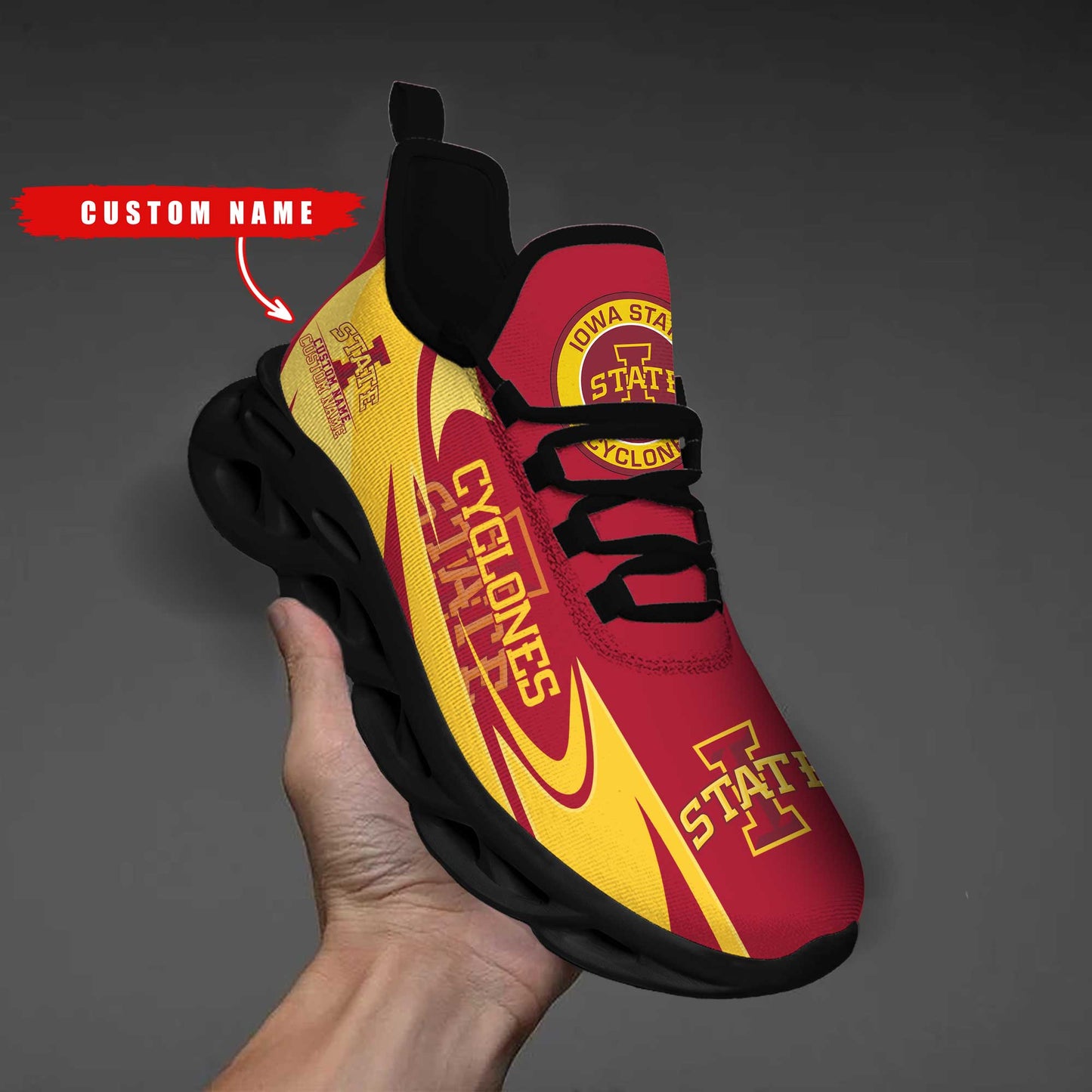 Ideafootwear Iowa State Cyclones Max Soul Shoes Sneakers For Men And Women