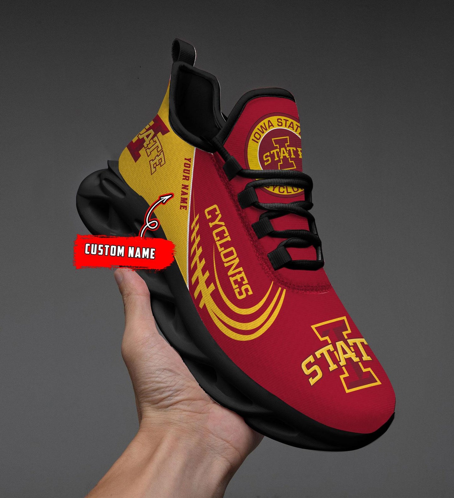 Ideafootwear Iowa State Cyclones Max Soul Shoes Sneakers For Men And Women