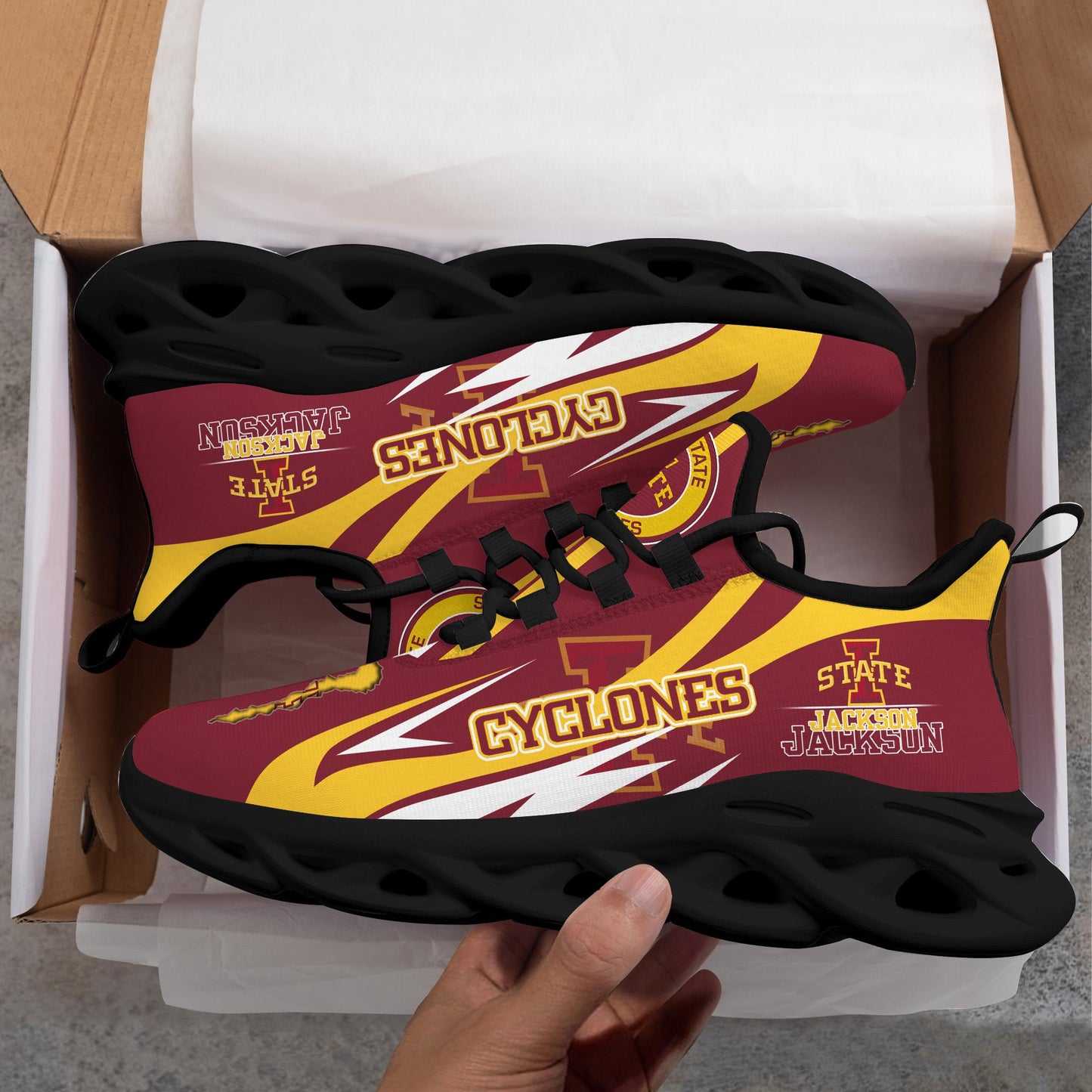 Ideafootwear Iowa State Cyclones Max Soul Shoes Sneakers For Men And Women