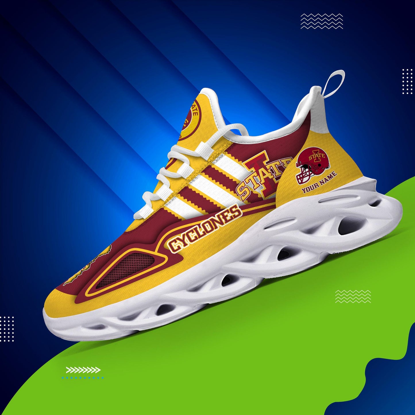 Ideafootwear Iowa State Cyclones Max Soul Shoes Sneakers For Men And Women