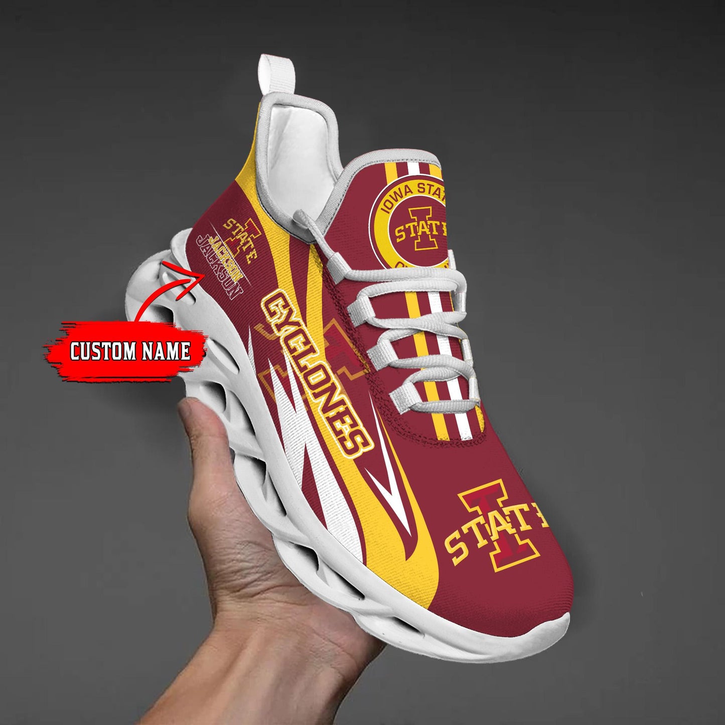 Ideafootwear Iowa State Cyclones Max Soul Shoes Sneakers For Men And Women