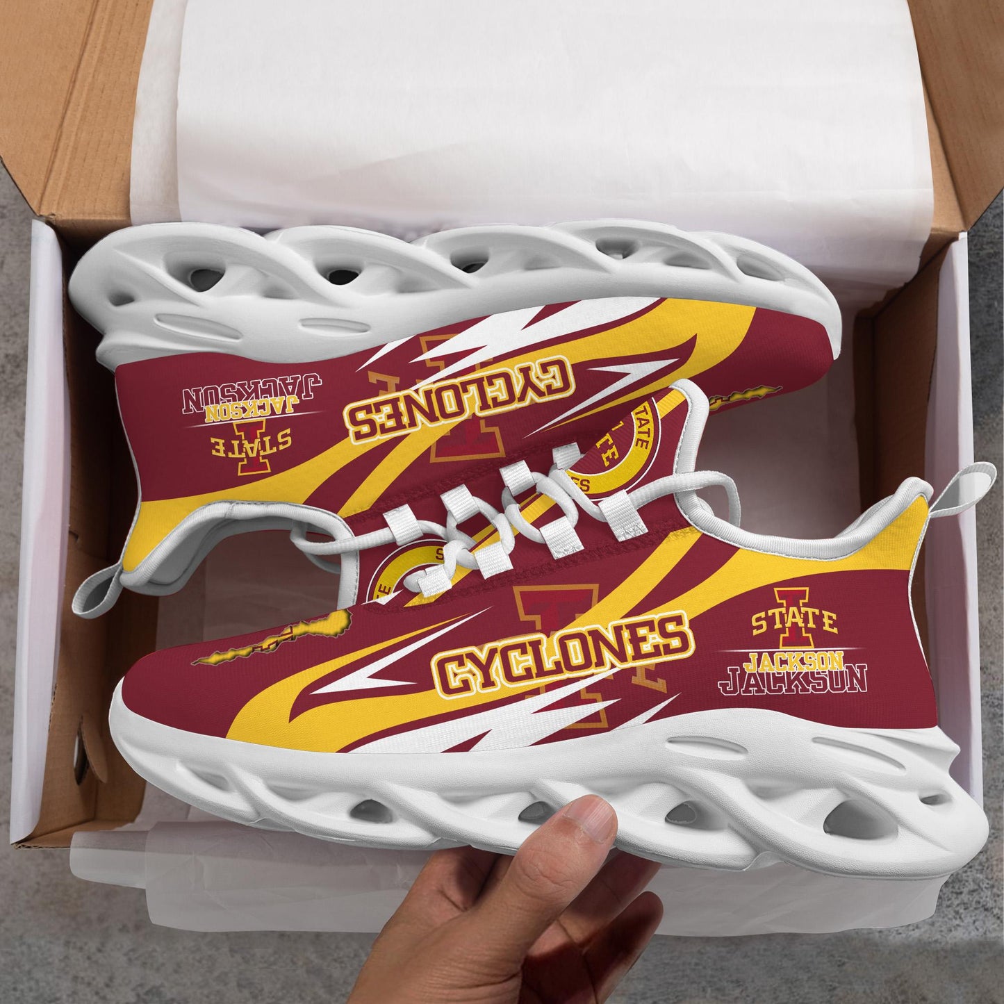 Ideafootwear Iowa State Cyclones Max Soul Shoes Sneakers For Men And Women