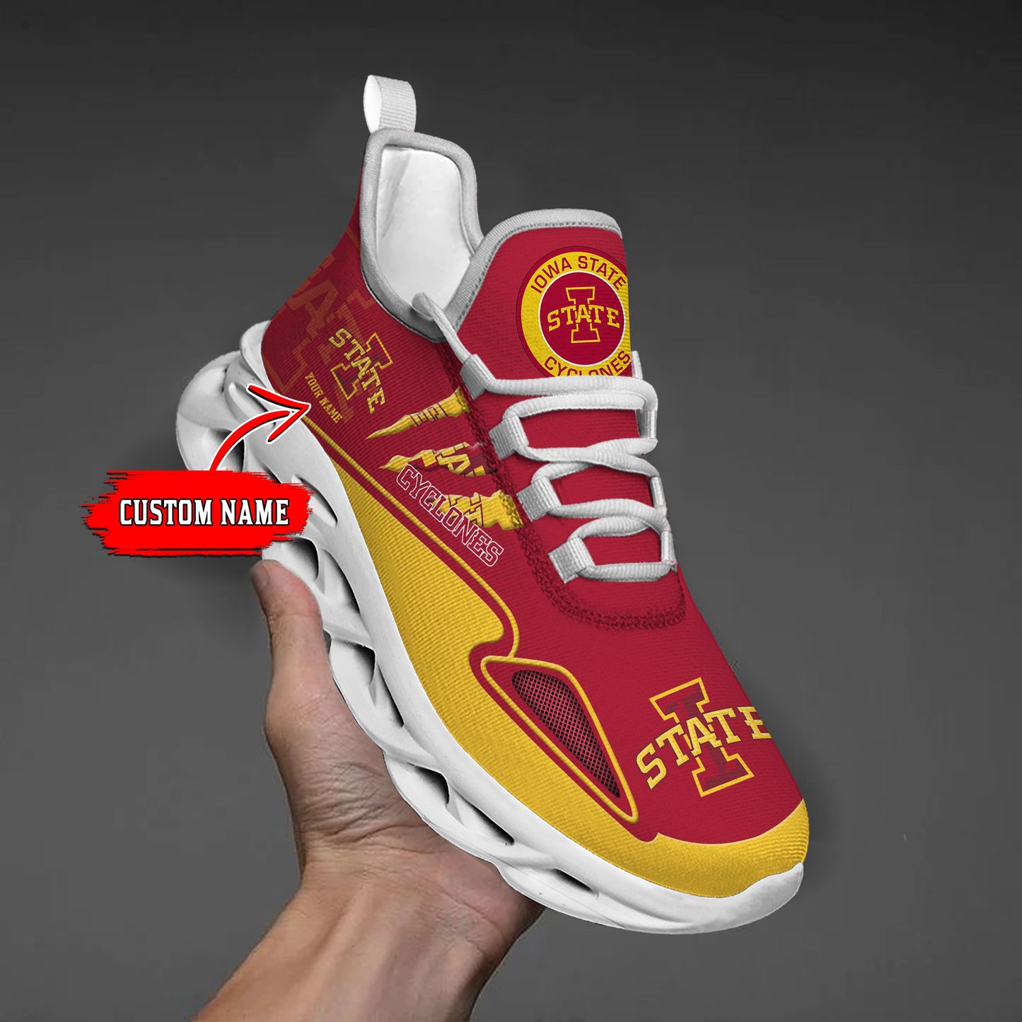 Ideafootwear Iowa State Cyclones Max Soul Shoes Sneakers For Men And Women