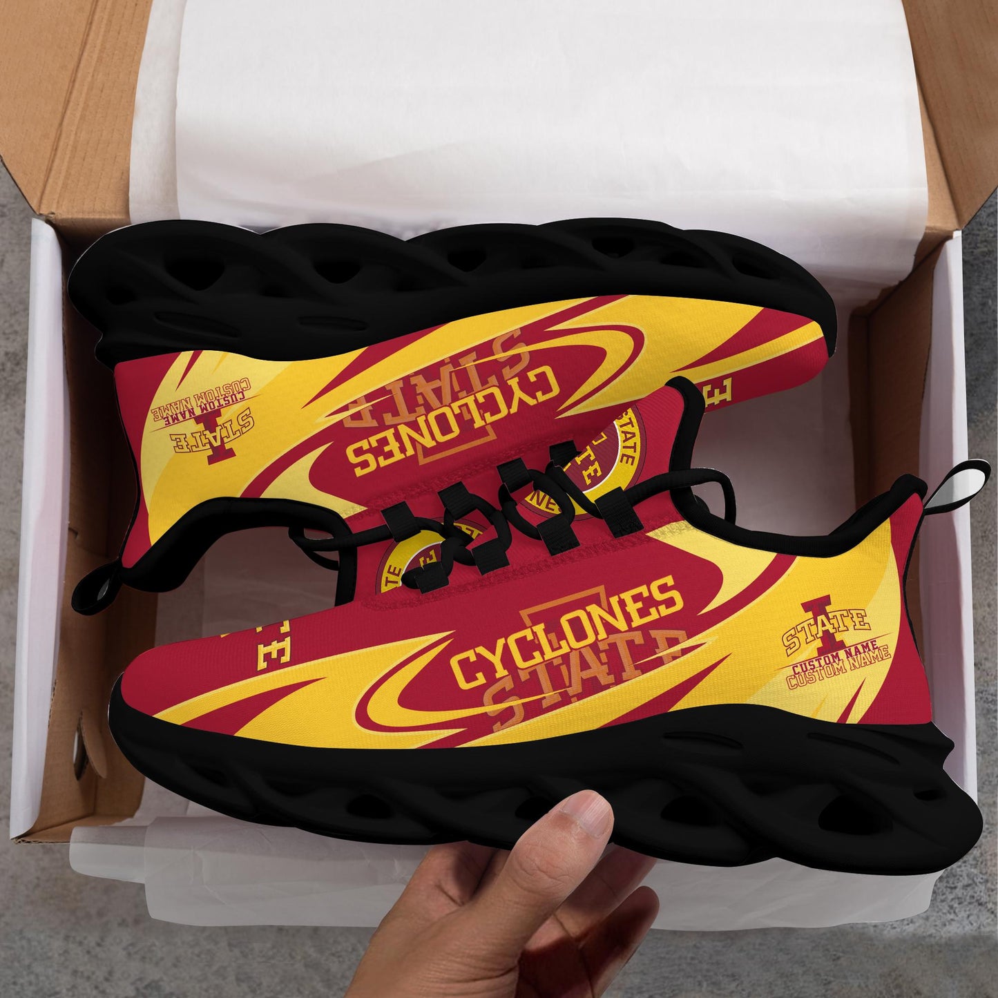 Ideafootwear Iowa State Cyclones Max Soul Shoes Sneakers For Men And Women
